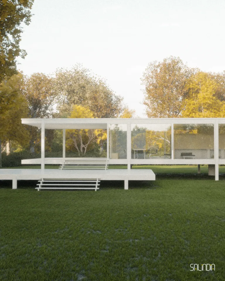 Farnsworth House Autumn Day